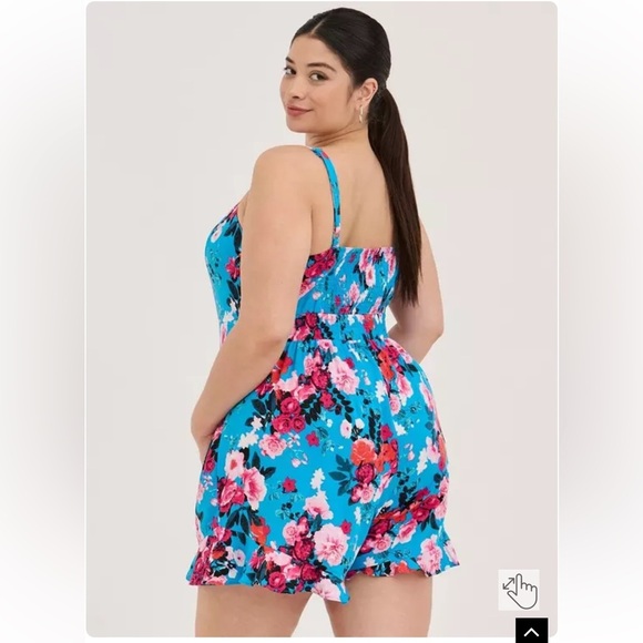 Torrid Challis Tie-Front Romper - Picture 2 of 11